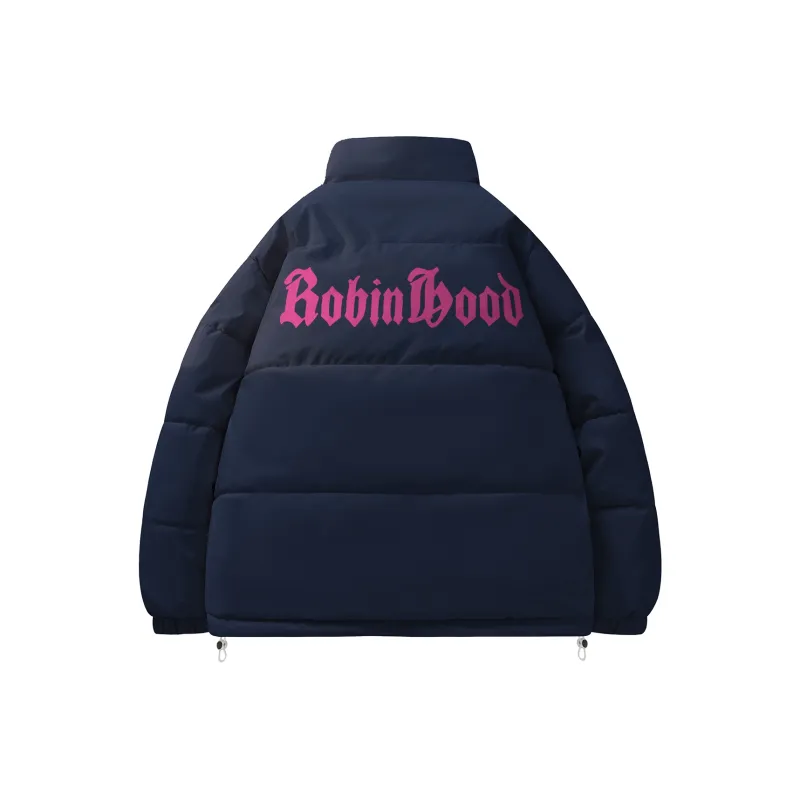 ROBINHOOD Puffer Jacket Unisex Black Pink-12