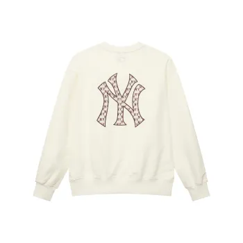 MLB MONOGRAM Collection New York Yankees Crewneck Sweatshirt Unisex Standard Ivory