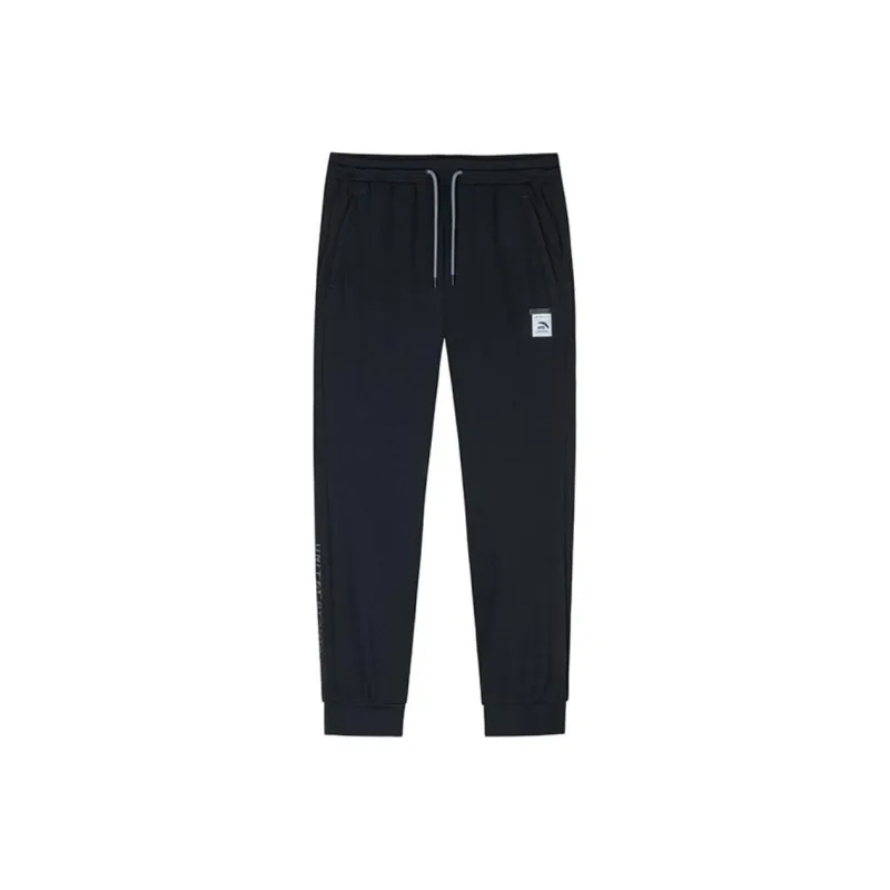 Anta Variety Training Collection Knitted Sports Pants Men's Basic Black-0