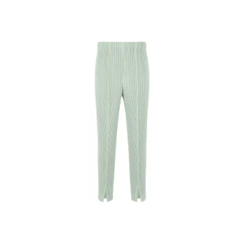 Homme Plissé Issey Miyake SS25 Casual Pants Men's Light Green