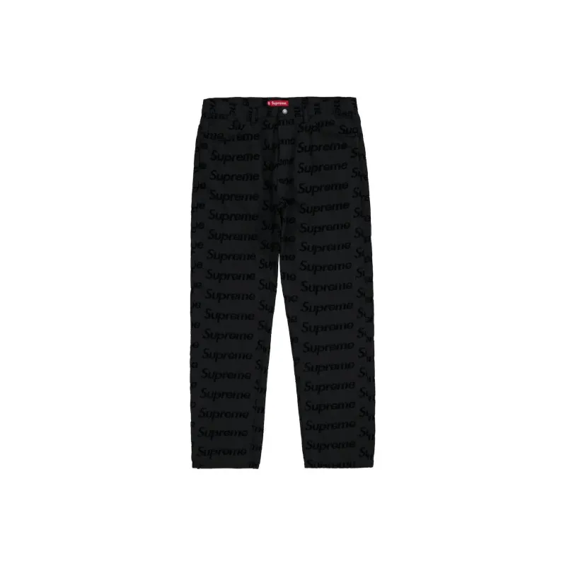 Supreme Frayed Logos Regular Jean-0