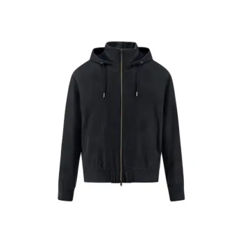 HERNO Zip Up Drawstring Hooded Jacket