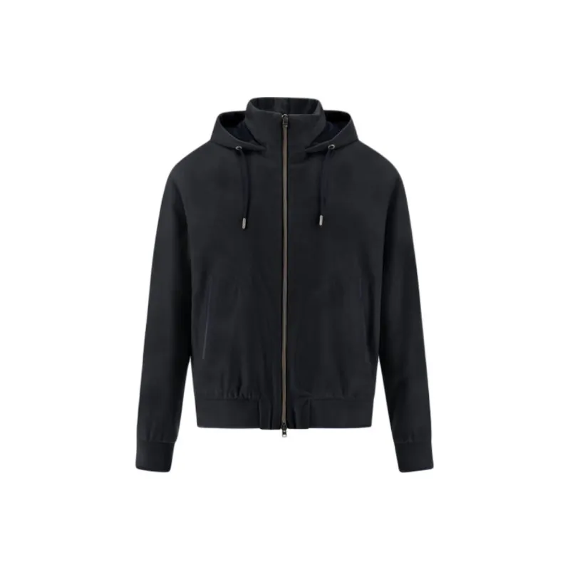 HERNO Zip Up Drawstring Hooded Jacket-0