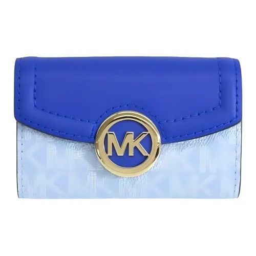 MICHAEL KORS PVC Coated Canvas Key Pouch Women's Blue