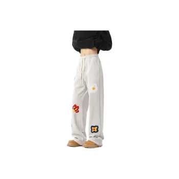 SUNSETMONENT Casual Pants Unisex White