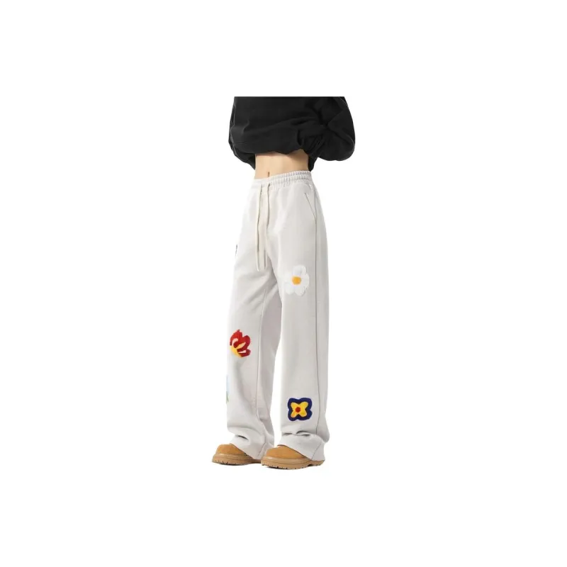 SUNSETMONENT Casual Pants Unisex White-0