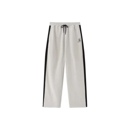 NBA Knitted Sports Pants Unisex Light Gray White