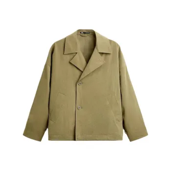 ZARA Trench Coat Men's Yellow Green