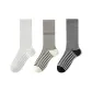 3 Pack (Light Gray Base with White Stripes+Beige Base with Black Stripes+Black with White Stripes)