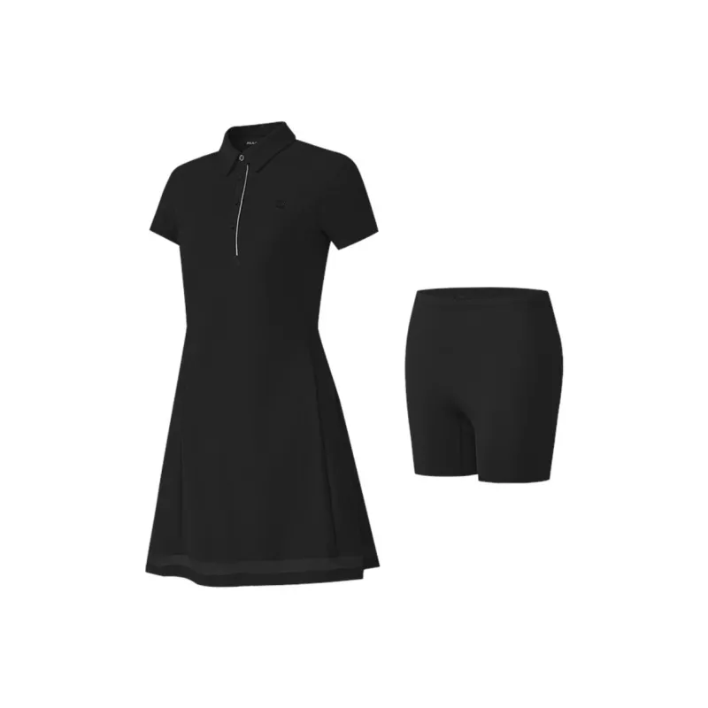 FILA Golf Series Short Sleeved Dress Women's Pitch Black BK-2