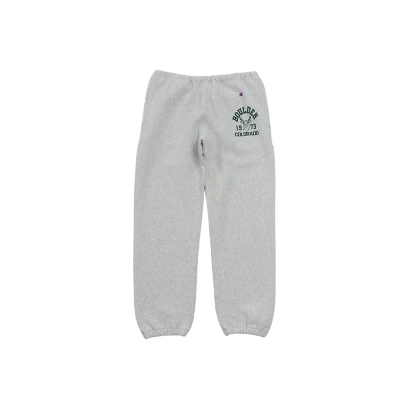 Champion Reverse Weave FW24 Knitted Sports Pants Men's Silver Gray-0