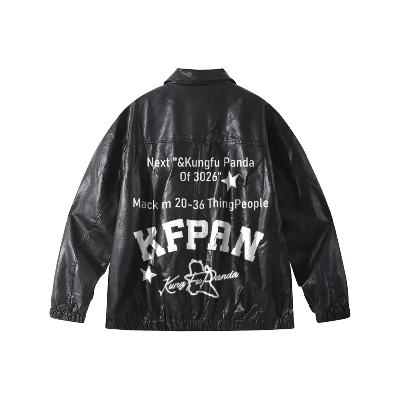 Kung Fu Panda Leather Jacket Unisex-7