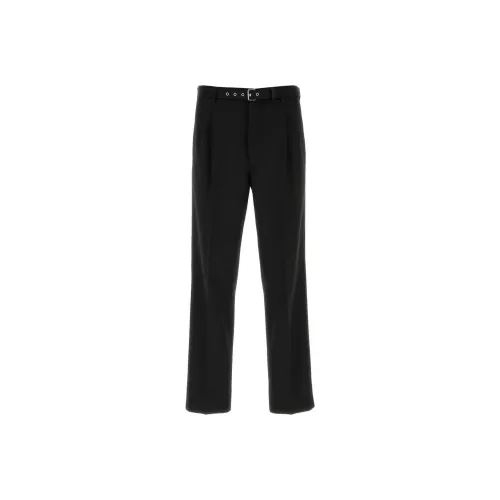 PRADA Mid Rise Belted Straight Leg Trousers