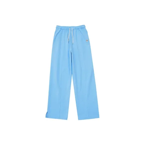 Black Cat Pixel Casual Pants Unisex Sky Blue