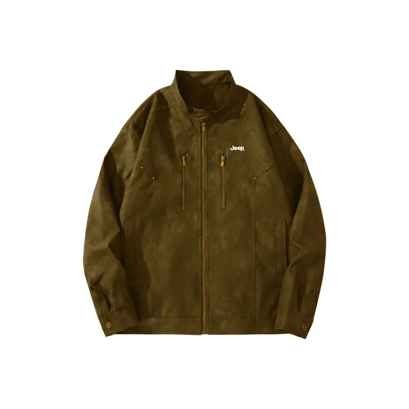 Jeep Leather Jacket Unisex Earth Yellow-0