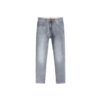 Devanro Jeans Men's Gray Ankle Length Pants
