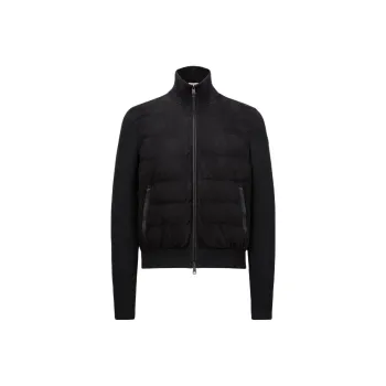 Moncler Padded Knit Zip Up Cardigan