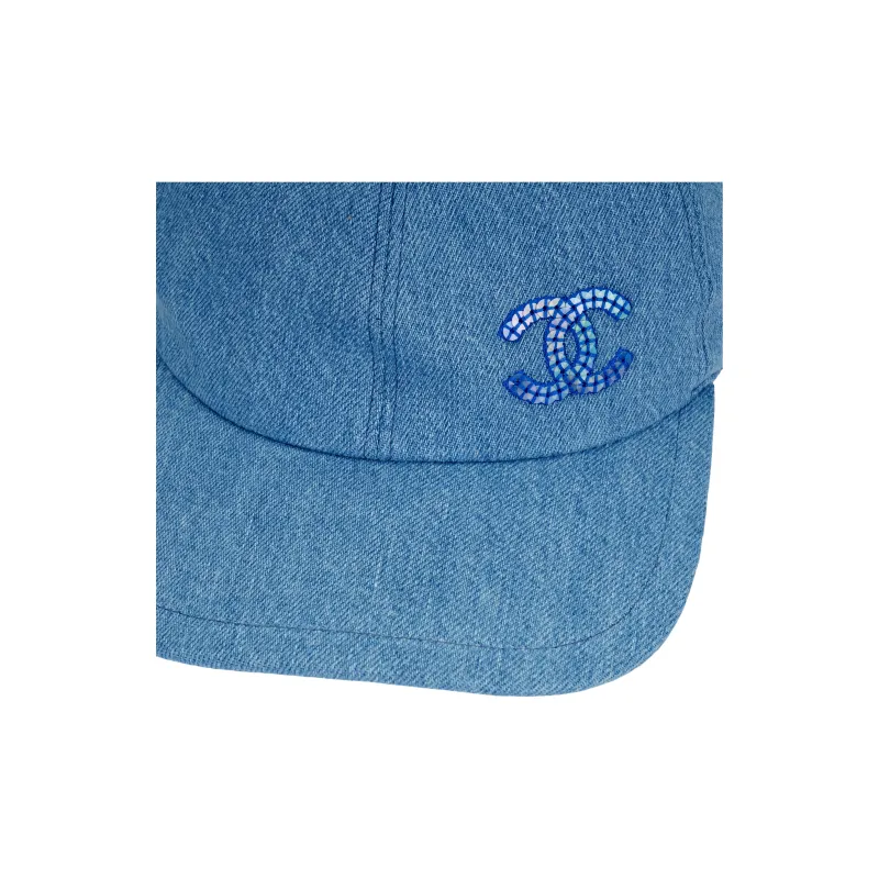 CHANEL   Baseball Caps Unisex Blue-4