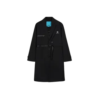 GUUKA TECH Trench Coat Unisex Black