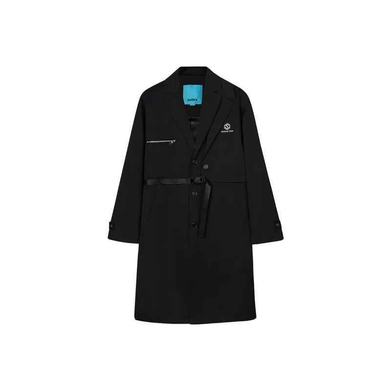 GUUKA TECH Trench Coat Unisex Black-0