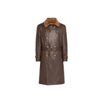 Brunello Cucinelli Double-breasted Leather Coat