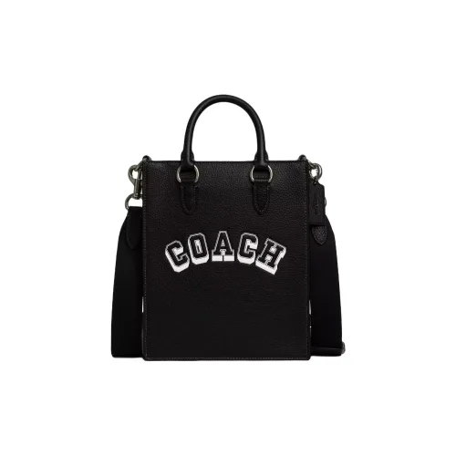 COACH Dylan Leather Tote Bag, Shopping Bag, Handbag Small Size Men's Black Pink Pen