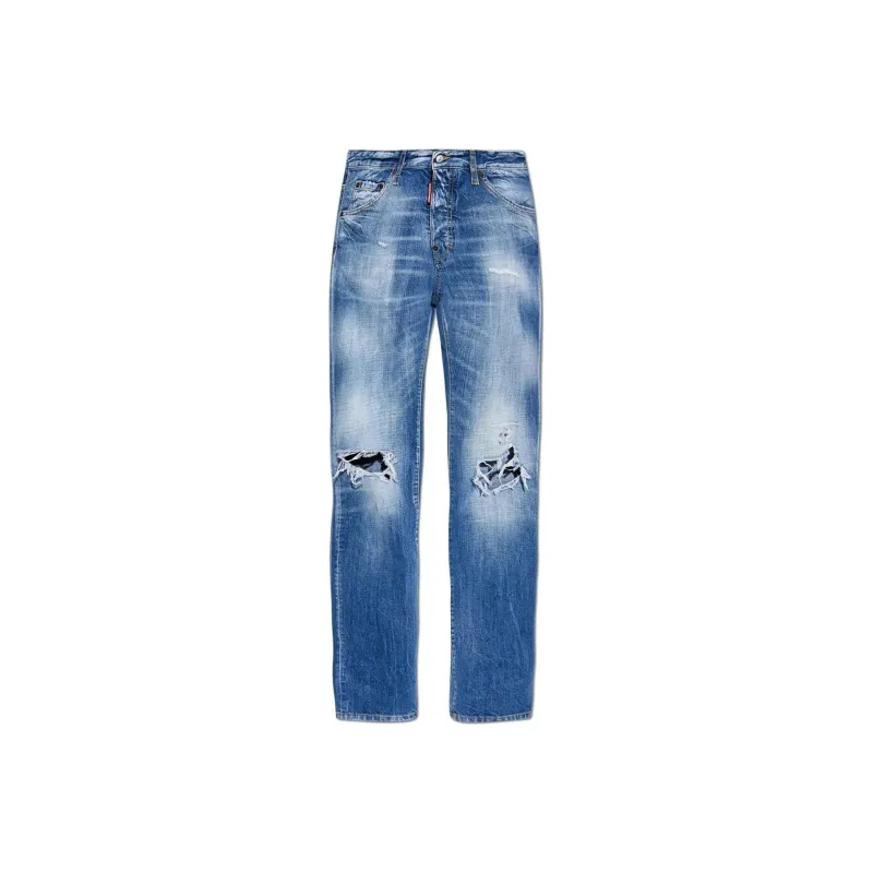 DSQUARED 2 Ripped Straight leg Jeans-0