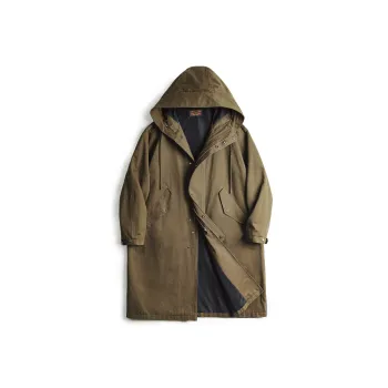 MADEN Trench Coats Men Coffee Loose Fit, Runs Large