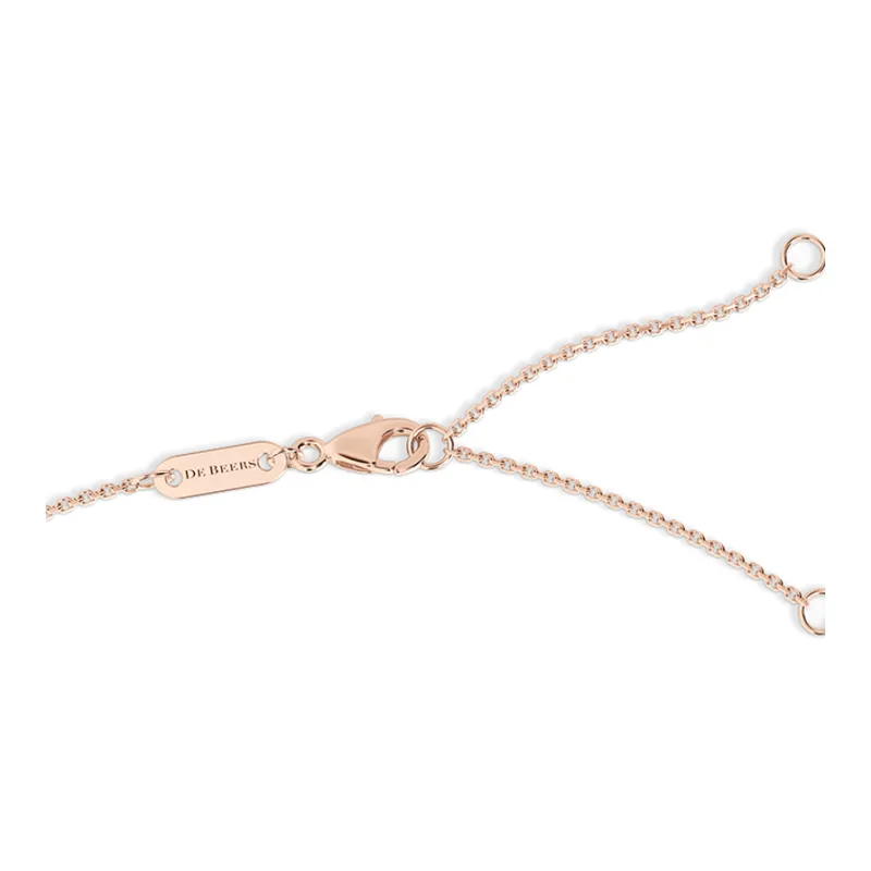De Beers 18kt Rose Gold Aura Diamond Pendant Necklace-2