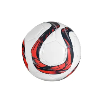 FEIERDUN Size 5, Size 4, Size 3 Soccer PVC Machine Stitched Soccer Ball Unisex Black Red