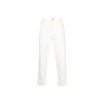 Brunello Cucinelli Logo Embroidered Tapered Denim Jeans