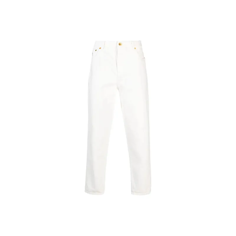 Brunello Cucinelli Logo Embroidered Tapered Denim Jeans-0