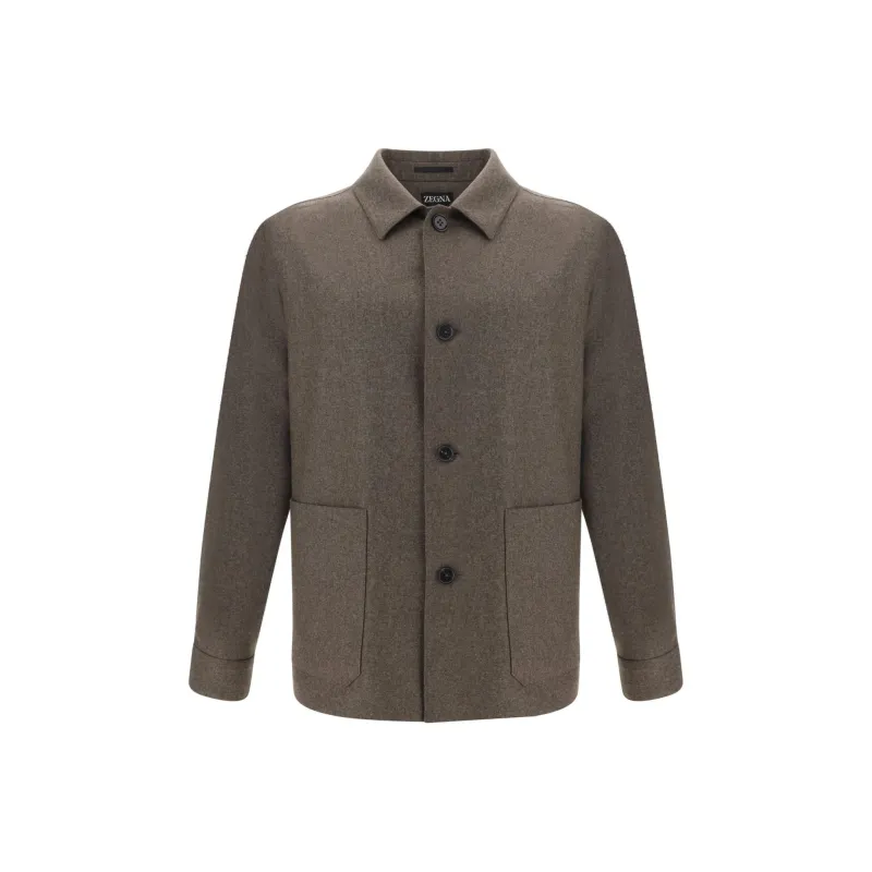 Ermenegildo Zegna Patch Pocket Shirt Jacket-0