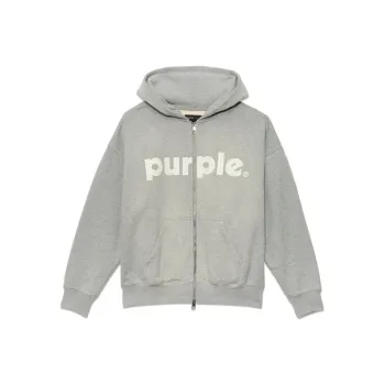 PURPLE BRAND Hwt Fleece Full Zip Hood Heath