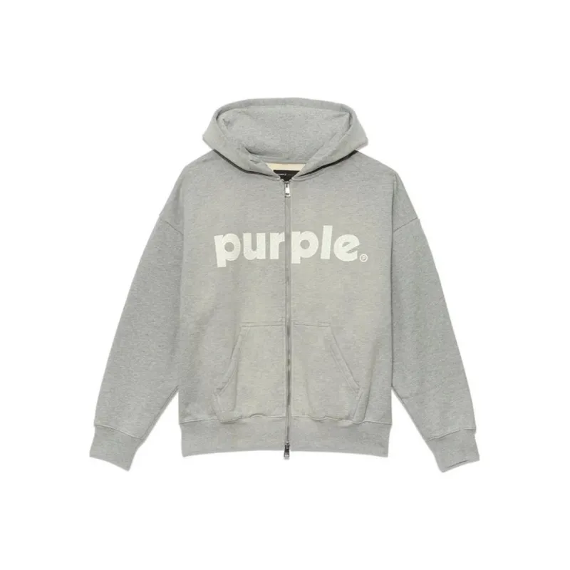 PURPLE BRAND Hwt Fleece Full Zip Hood Heath-0