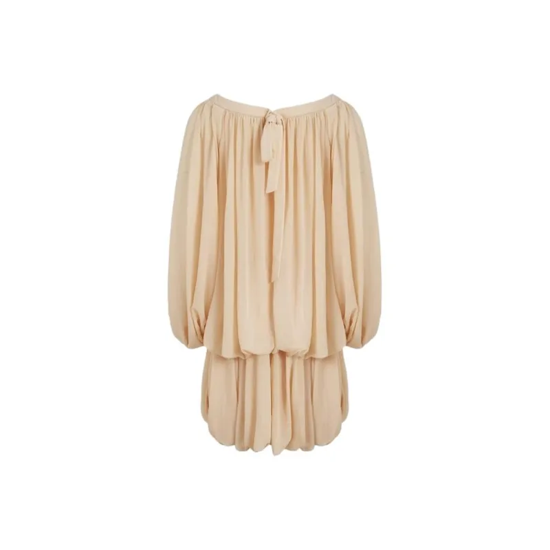 URBAN REVIVO Long Sleeved Dress Women's Orange Yellow-1