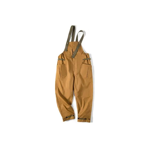 MADEN Overalls Men
s Khaki Yellow