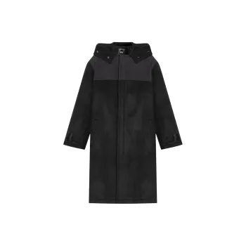 Y 3 Mid Length Hooded Coat
