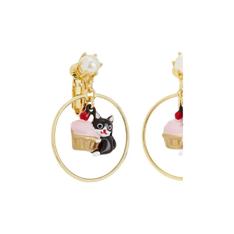 LES NEREIDES Gold Plated Clip On Earrings Women's Gold-2