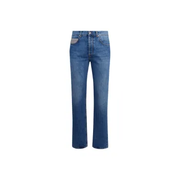 MISSONI Five-pocket-denim Mit Einsatz In Zickzackoptik Jeans Men's Blue