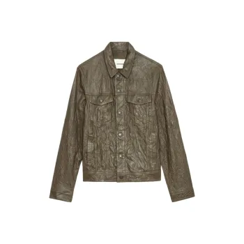 Zadig & Voltaire Crinckled Leather Jacket