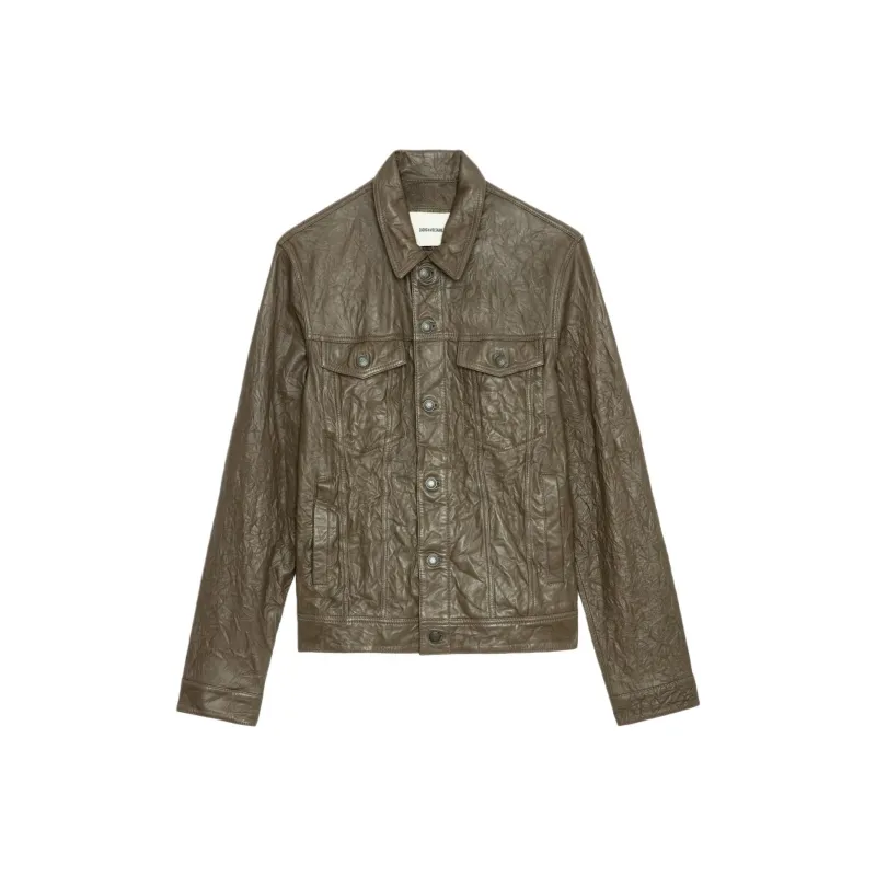 Zadig&Voltaire Crinckled Leather Jacket-0