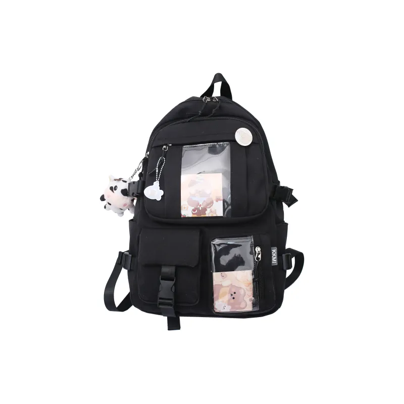 CARTELO Nylon With PVC Backpack Regular Unisex Multicolor-4