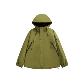 Yalu Water Resistant Windproof UV Protection Breathable Wear Resistant Windbreaker Jacket Unisex Army Green
