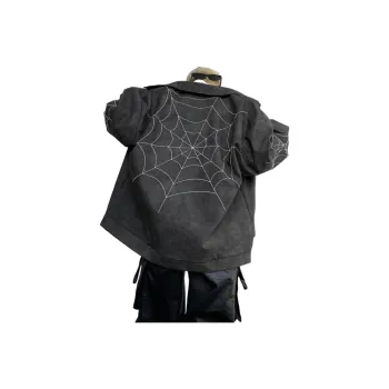 SOCKKEY Leather Jacket Unisex Black Gray Color