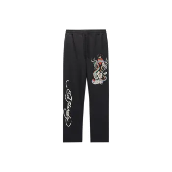 Ed Hardy FW24 Casual Pants Men's Black