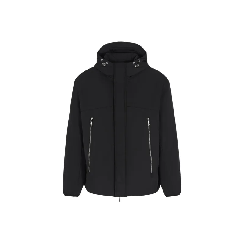 ARMANI EXCHANGE Hooded Drawstring Zipped Jacket-0
