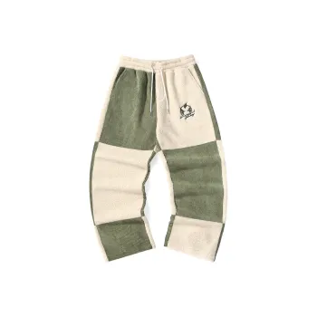 GENANX Casual Pants Unisex Apricot Green