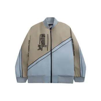 JEFF HAMILTON Baseball Jacket Unisex Khaki