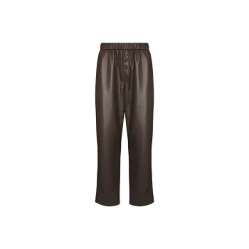 NANUSHKA Leather Pants Men Brown
